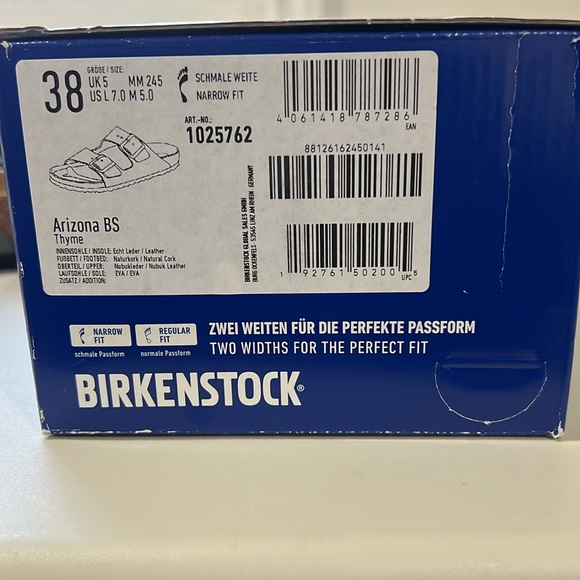 Birkenstock Arizona Oiled Leather Color Thyme Size 38 - Picture 4 of 7